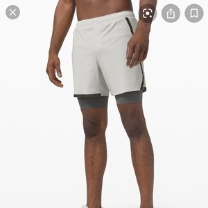 Lululemon Surge 6” Shorts with liner.